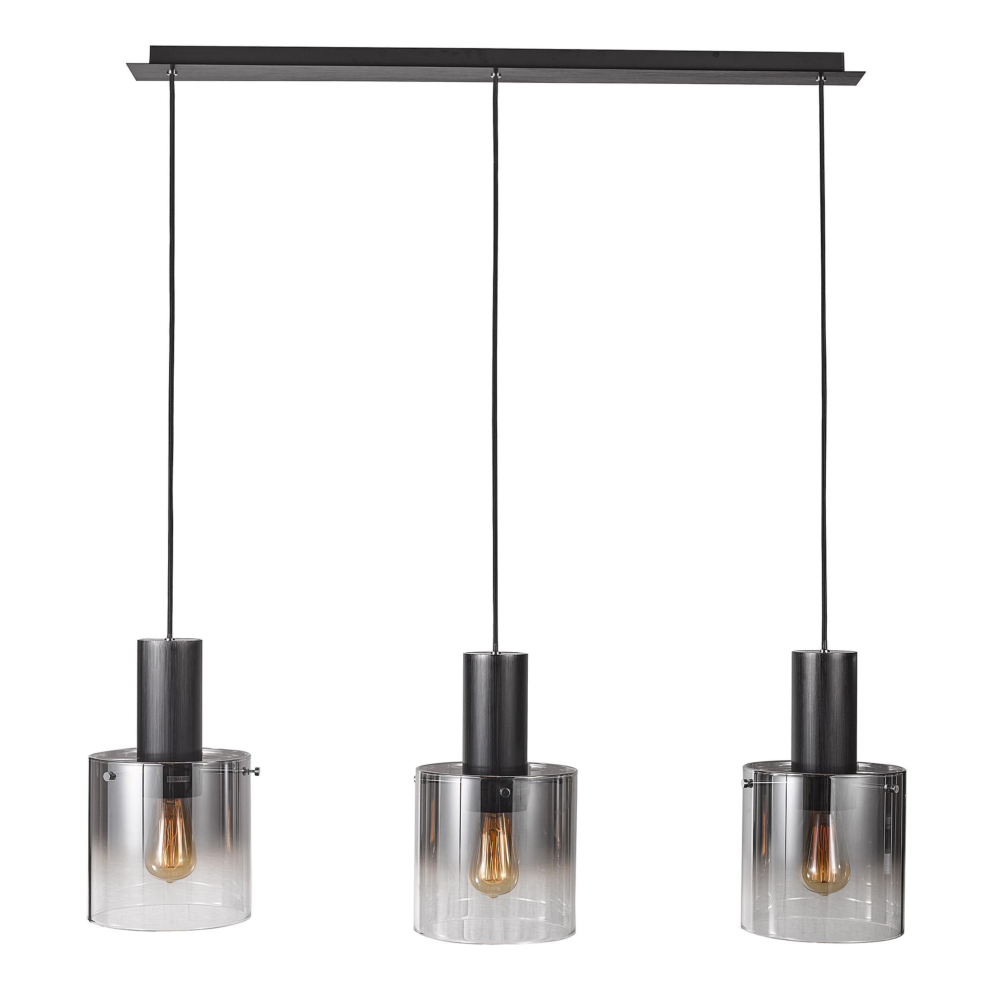 Alesund 3-flammige Pendelleuchte Aluminium Schwarz  1