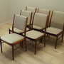 Sechser-Set Mahogany Stühle 1970 Jahre 2