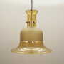 Pendant lamp glass metal gold 1960s 2