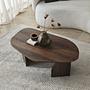 Rock Coffee Table Walnut Look Brown 6