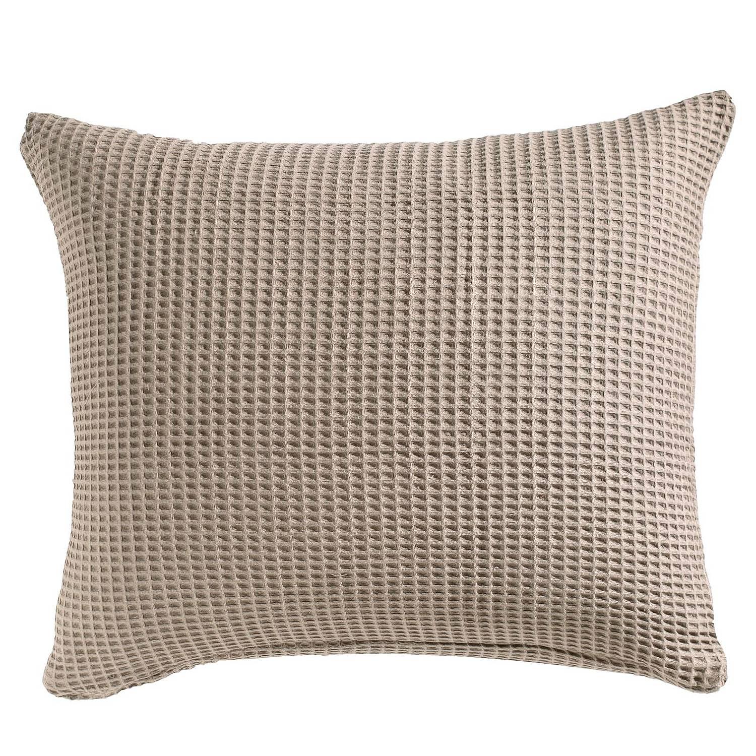 Wafel II Kissenbezug Baumwolle Taupe 60 x 70 cm 0