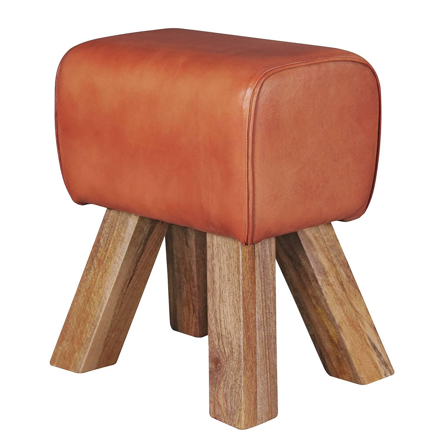 Vilas II Garderobenbank Echtleder Mangoholz 0