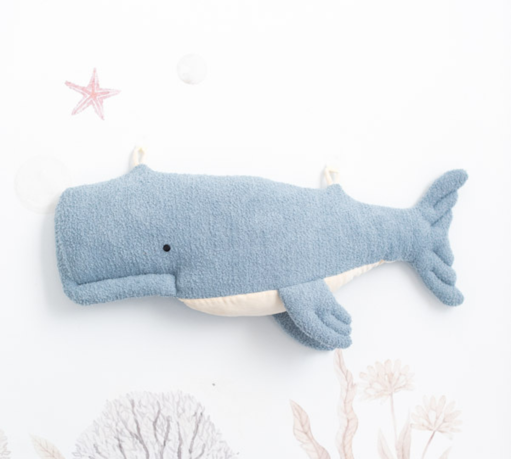 2x Beluga Whale Plush Toy Cotton Blue 1