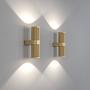 Wandleuchte Focusdesign Aluminium 2-flammig Gold 3