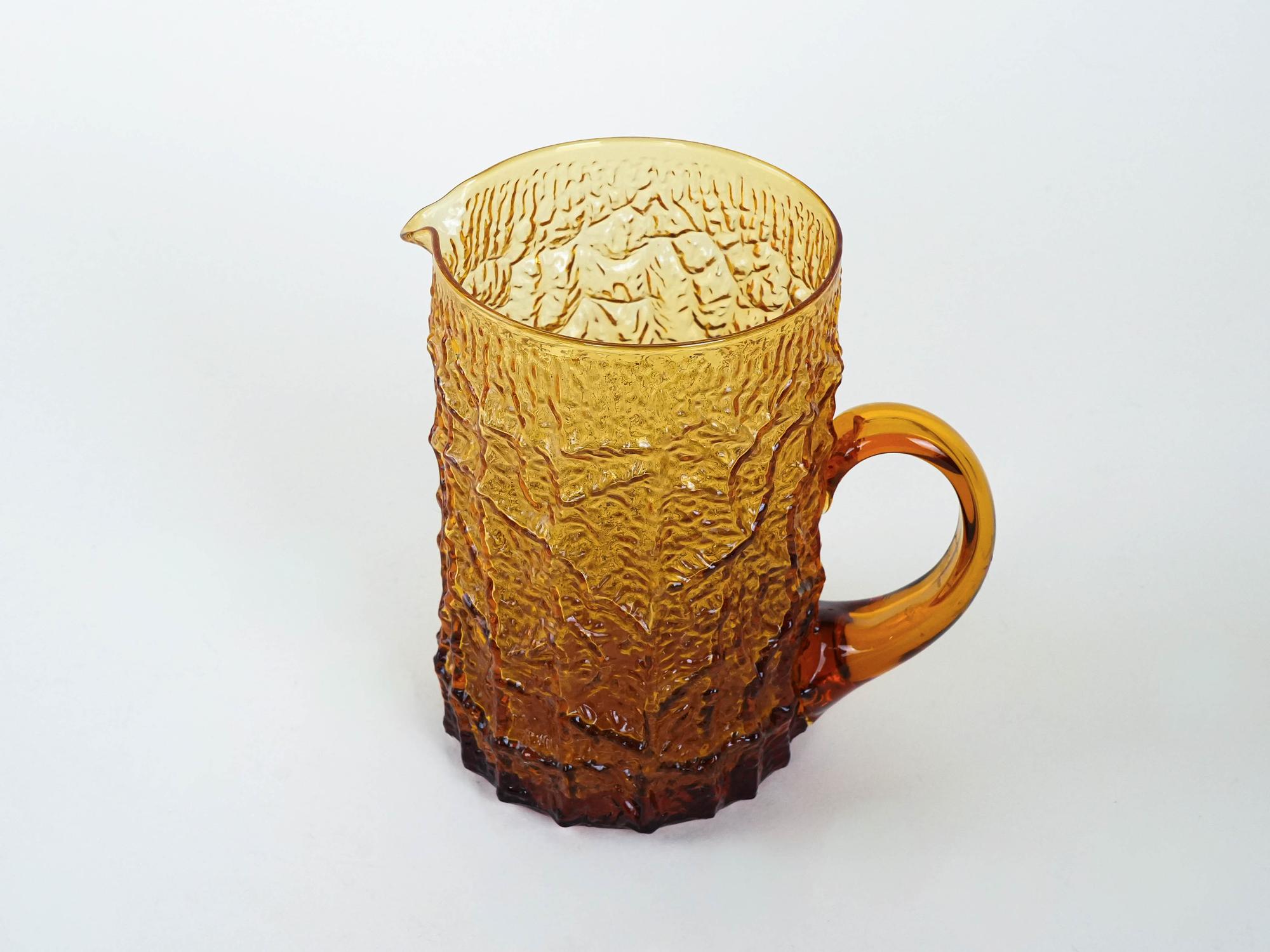 Glass pitcher Transparent 1960s 4