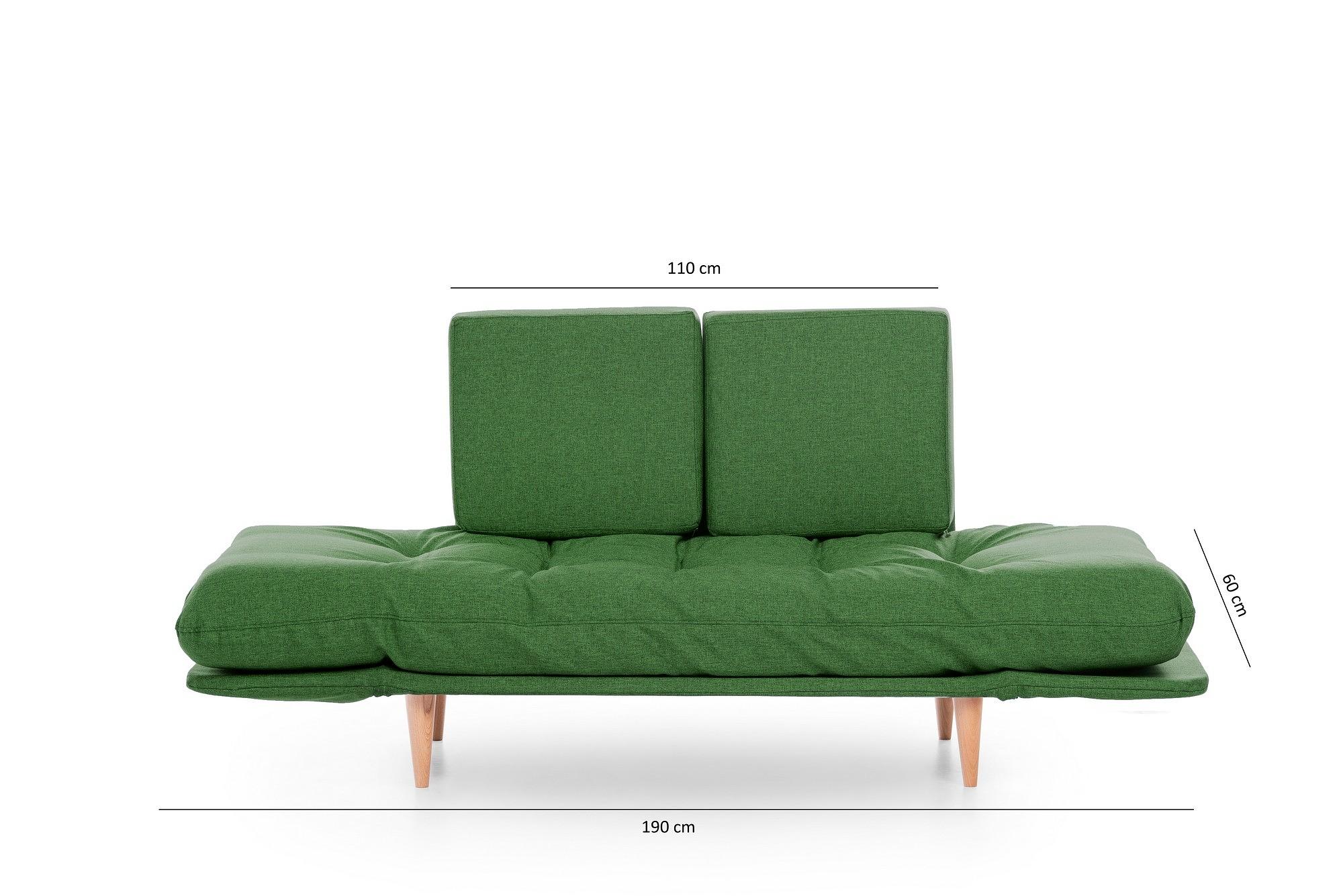 Nina Daybed Schlafsofa 3-Sitzer Grün 9