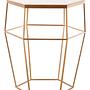 Shalimar Achteckiger Marmor und Gold Beistelltisch
 4
