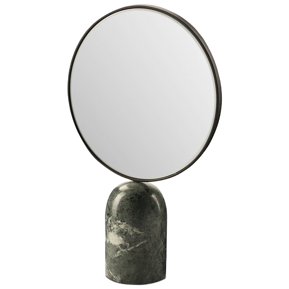 Spiegel Marmorsockel Metall Grün 0