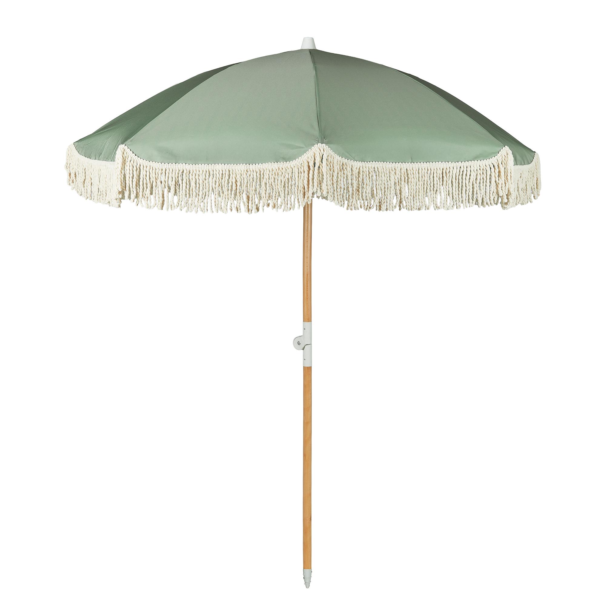 Strandschirm BOHO LOUNGE Baumwollstoff Grün 1