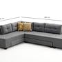 Manama Corner Sofa Bed Left - Grey 6