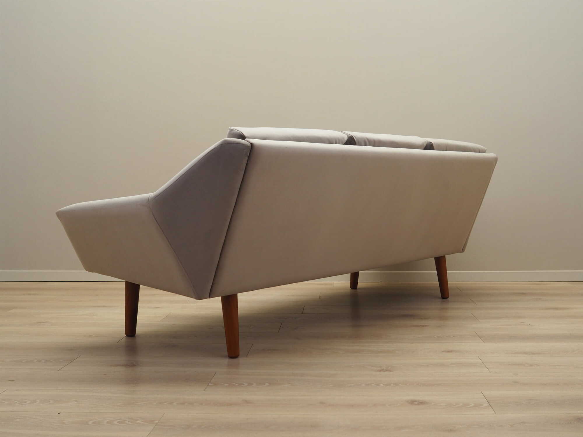 Sofa 3-seater textile gray 1980s 3