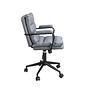 Swivel office chair textile grey 7