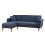 Aqua Corner Schlafsofa Links Dunkelblau 0