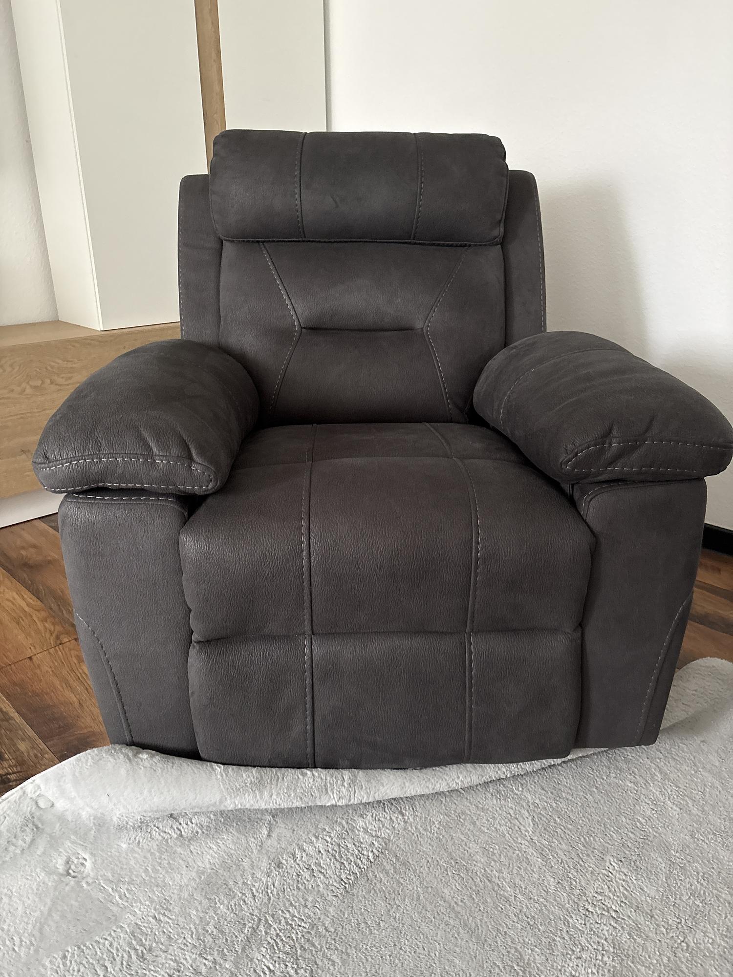 Armchair Reclining Function Grey 5