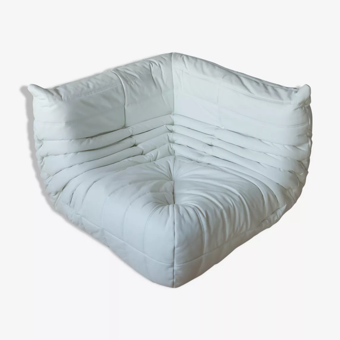 Togo Divano angolare Pelle Madras Bianco 0