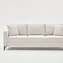 Lima Sofa 3-Sitzer Creme mit schwarzen Beinen 2