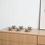 Edelstahlbecher-Set Silber 1980er Jahre 1