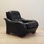 Armchair Faux Leather Black 1980s 9
