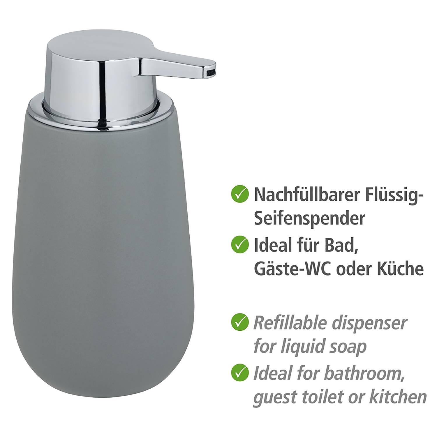Seifenspender Badi Keramik Grau 4