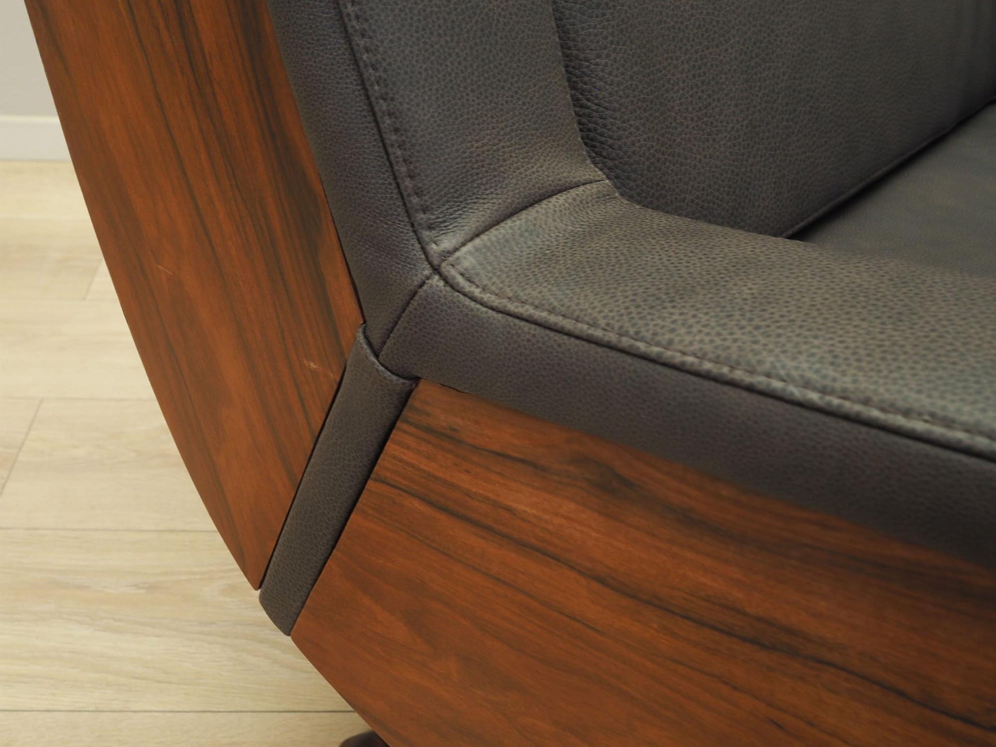 Armchair Leather Dark Brown 1970s 10