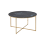Genoa Couchtisch Glas Metall Schwarz 0