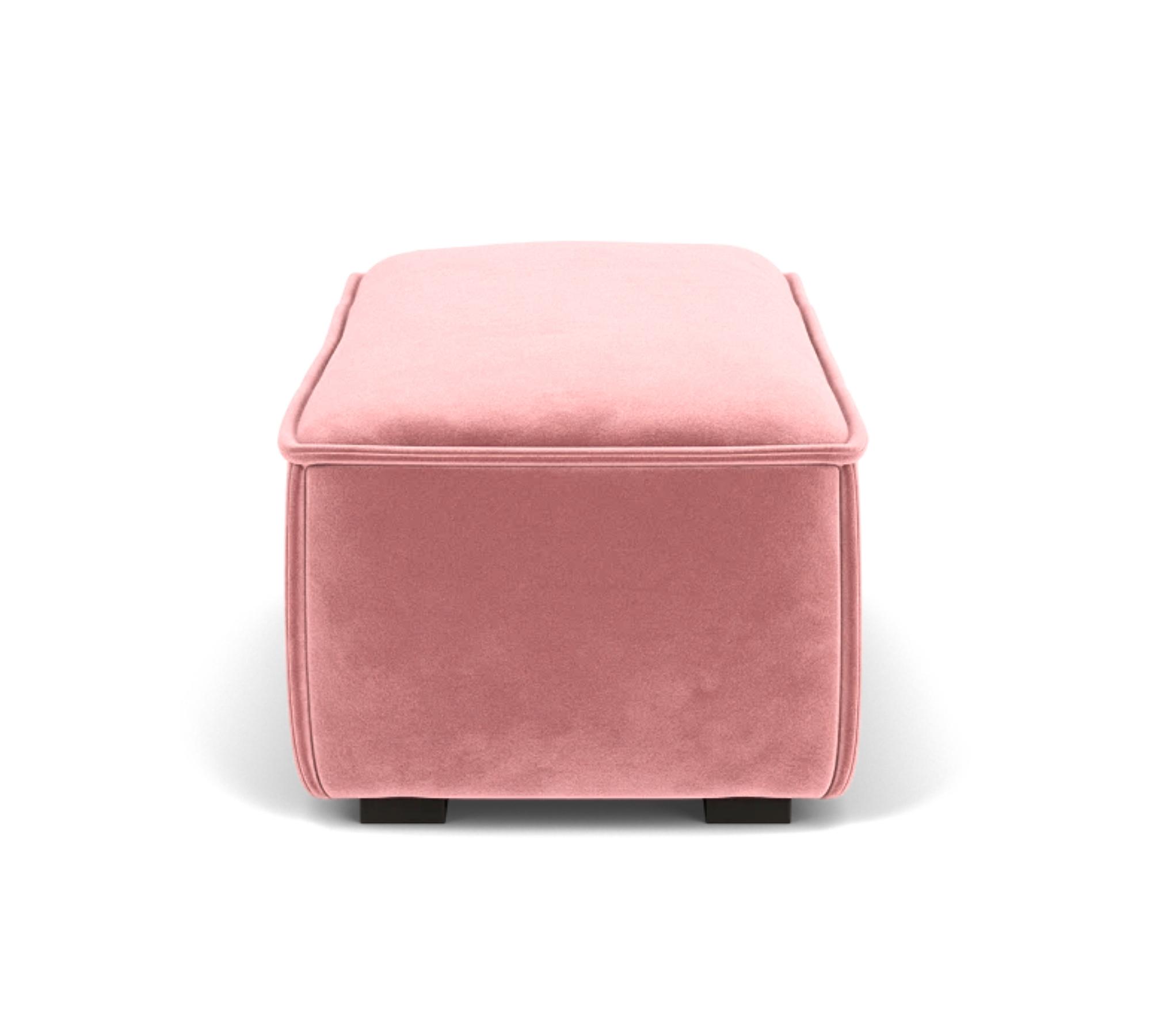 Daphne Fußhocker Modul Velour Lux Vintage Rosa 2