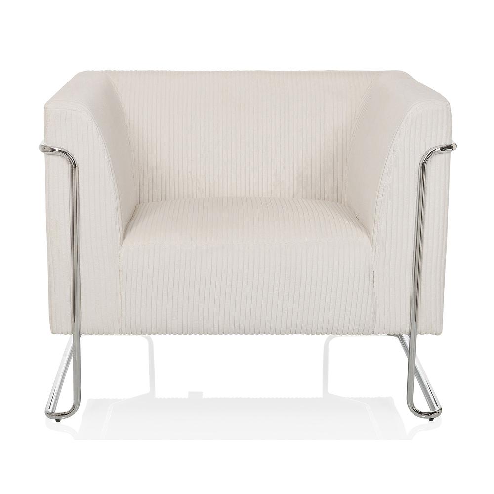 Curacao Poltrona lounge Velluto a coste Bianco 0