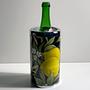 Vintage bottle cooler metal yellow 1980s 4