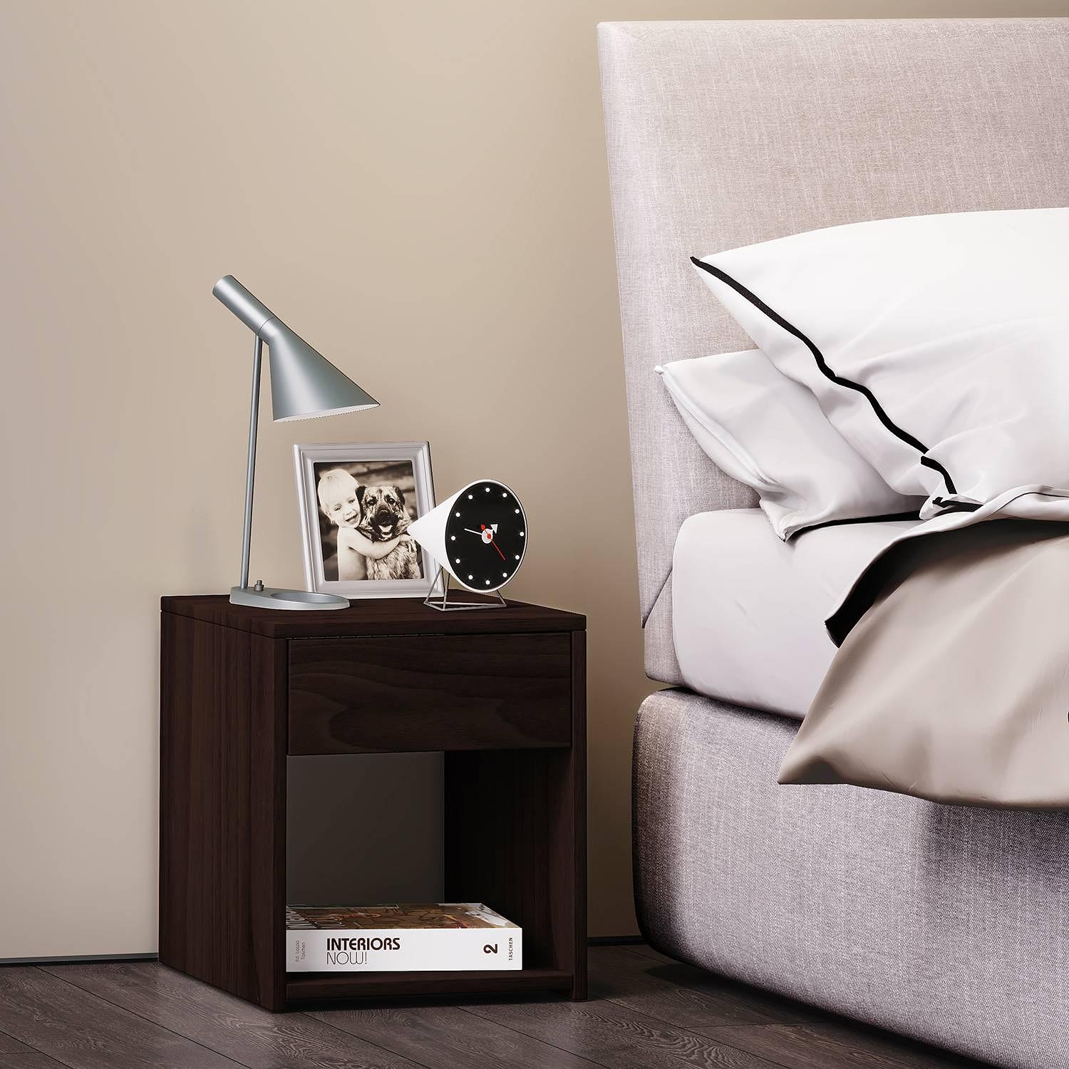 Sledo Beistelltisch Kastanienbraun Walnuss Dekor 2