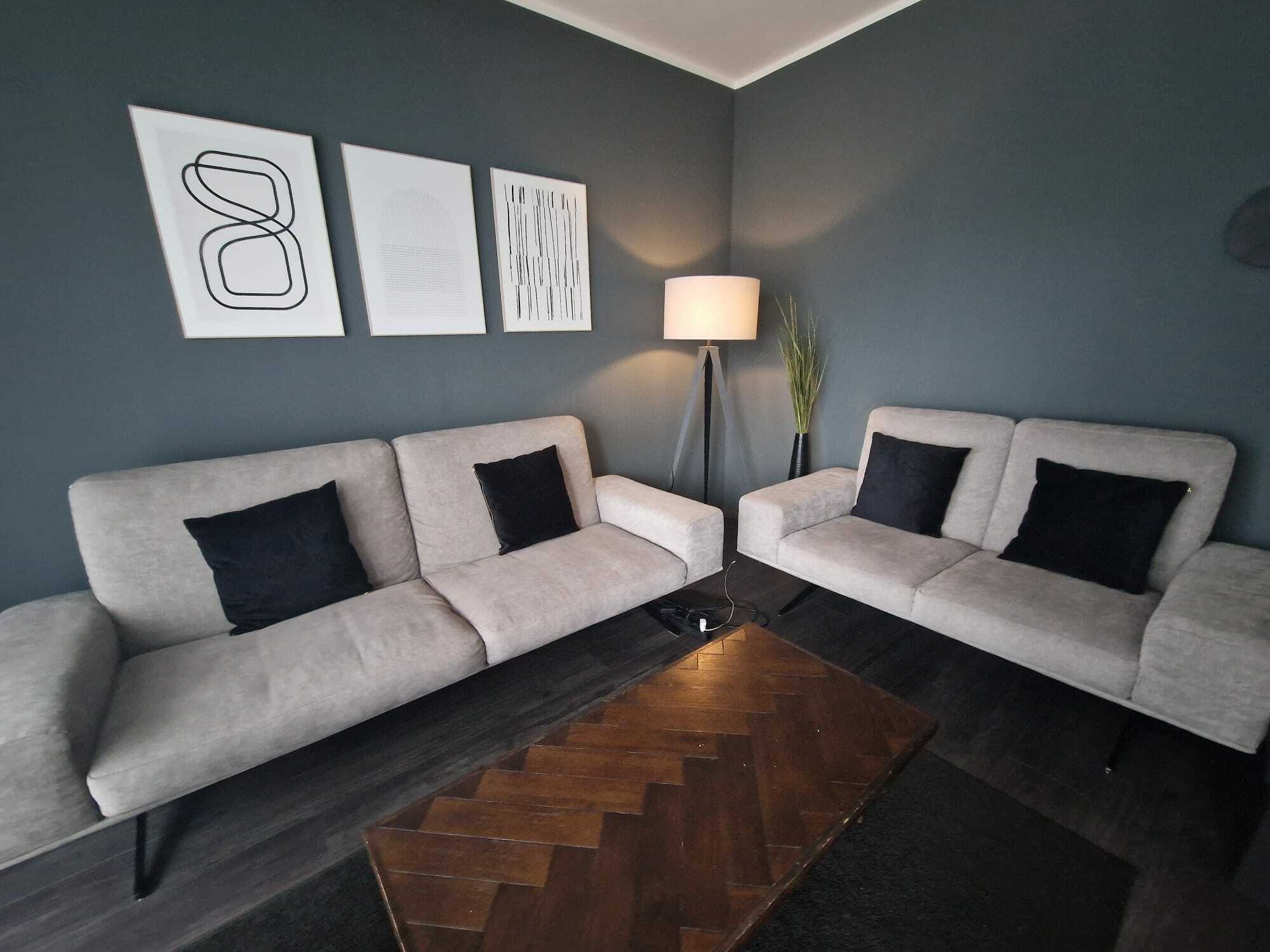 2x Hiero Sofa Baumwolle Eisen Grau 0