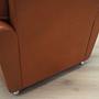 Poltrona Vintage Pelle Marrone anni '60 12