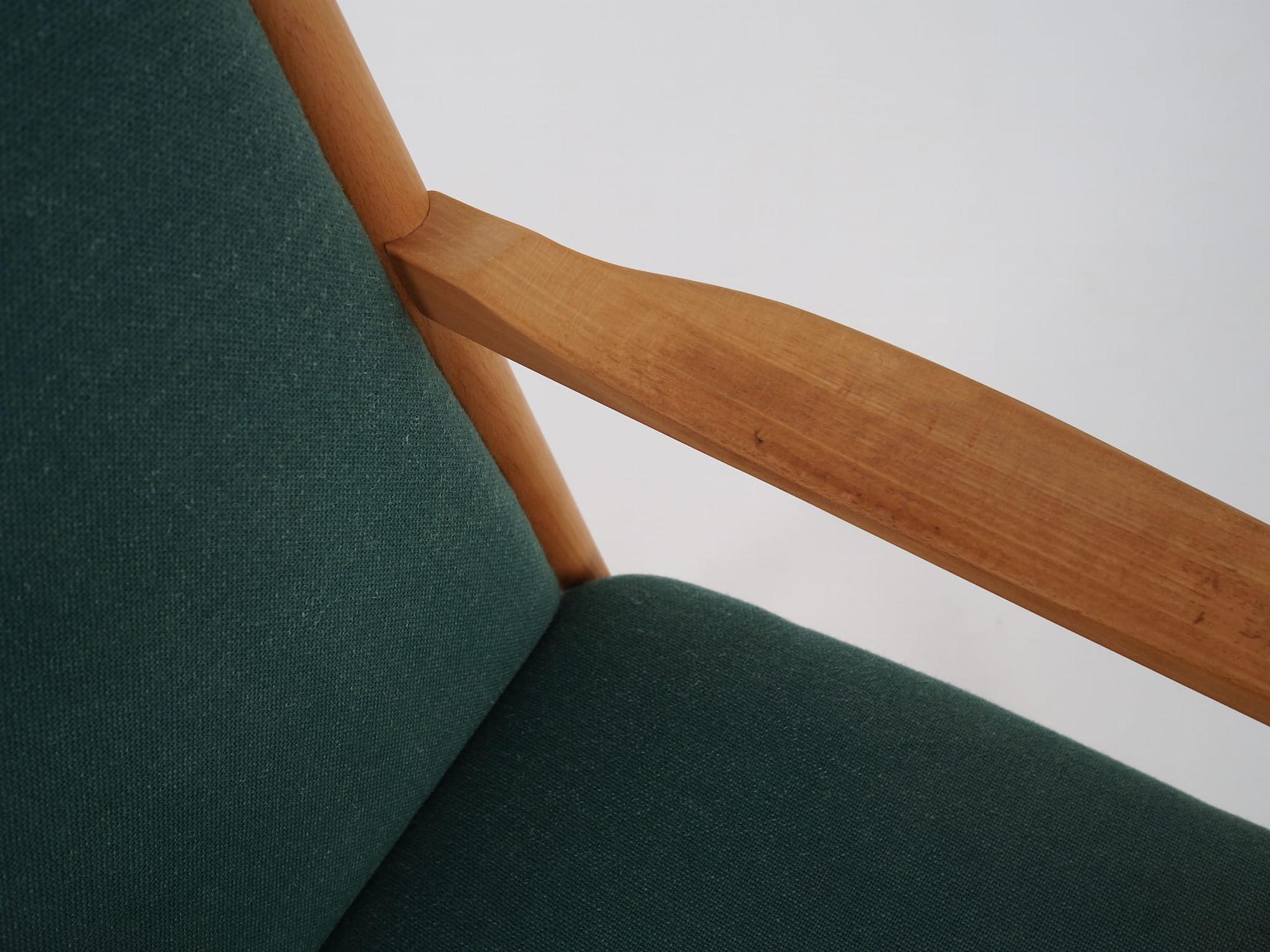 Vintage Stuhl Buchenholz Grün 1970er Jahre 11