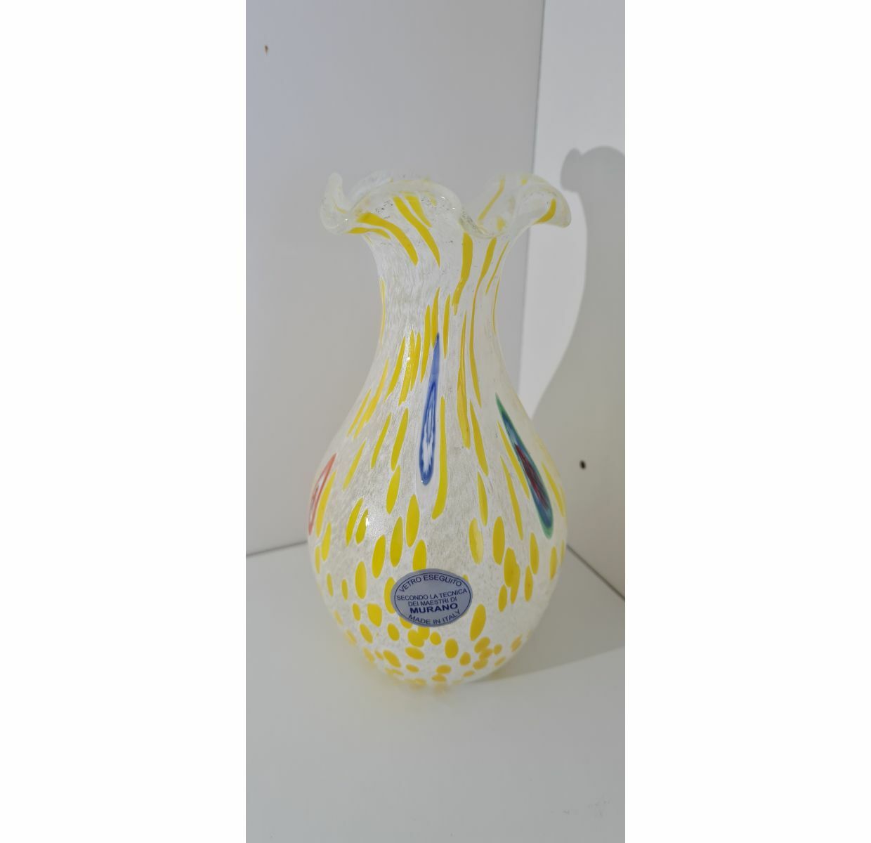 Vase Muranoglas Gelb 0