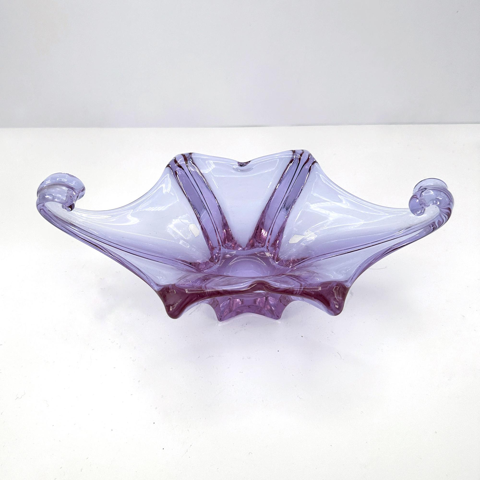 Vintage bowl Alexandrite glass pink 4