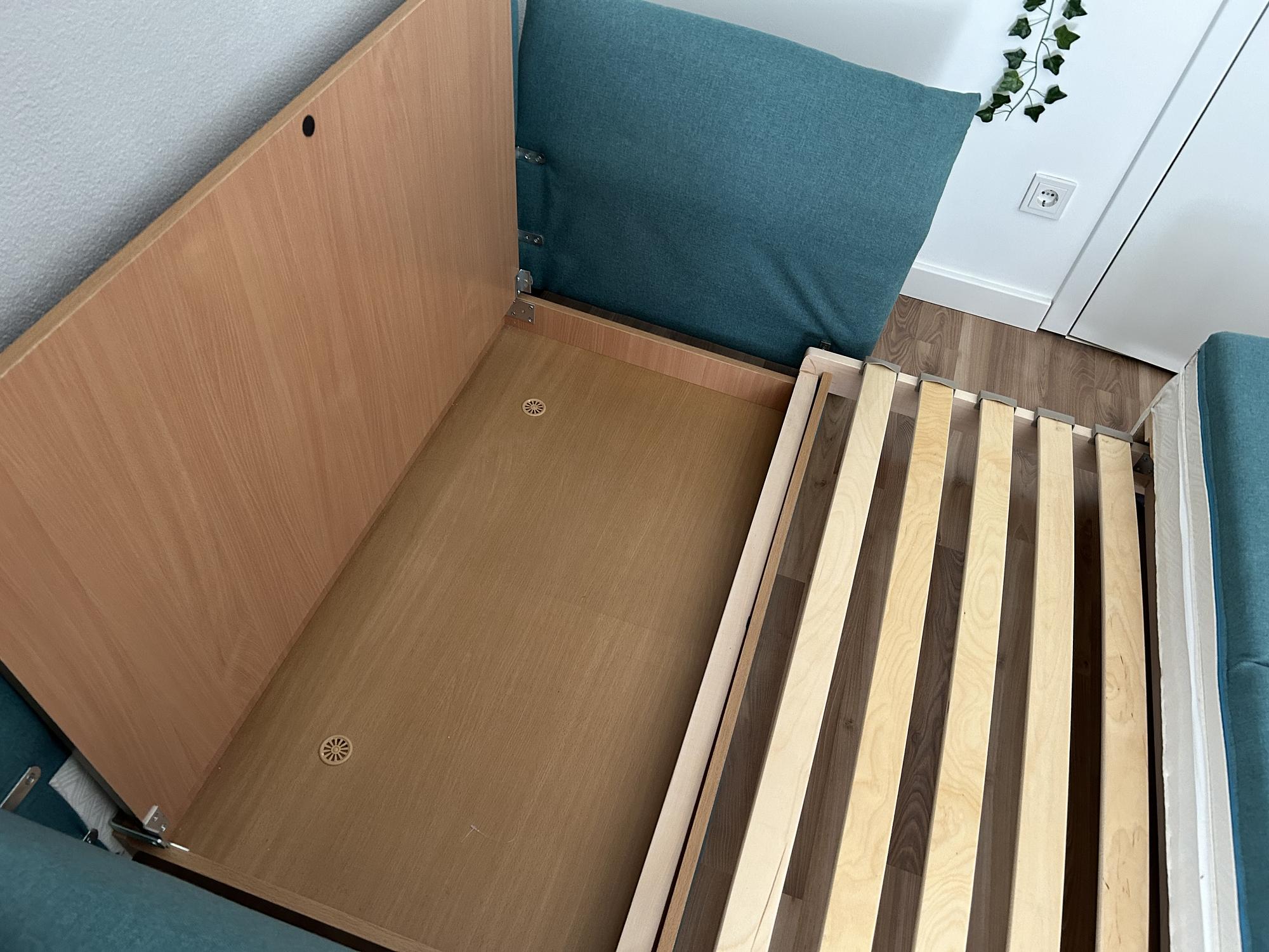 Aufklappbares Sofa Türkis 2
