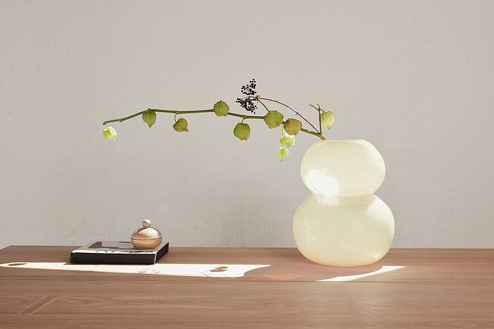 Lasi Vase Glas Gelb 2