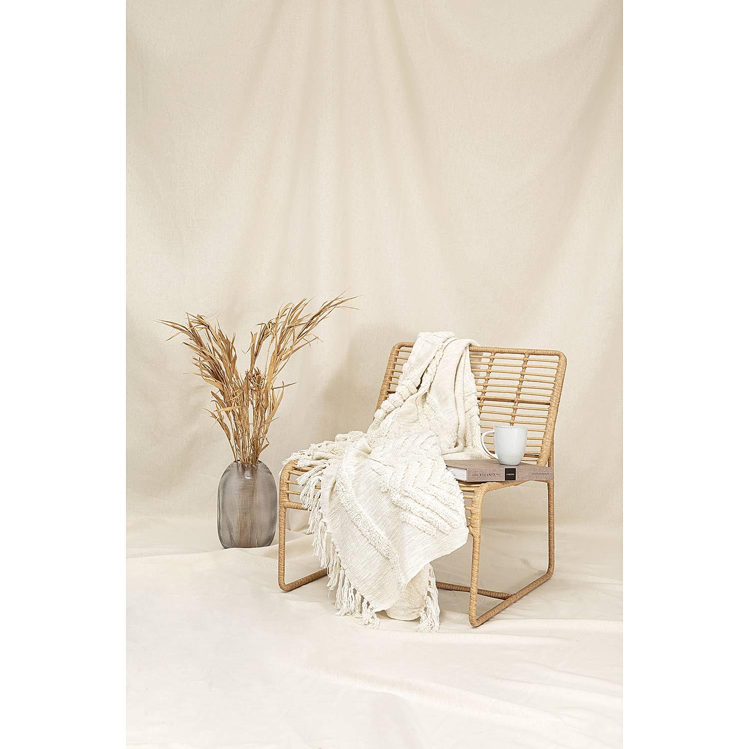 Plaid Adara Decke Baumwolle Beige 2