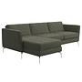 Osaka Sofa Chaise Longue Right Avellino Fabric 3252 Green 2