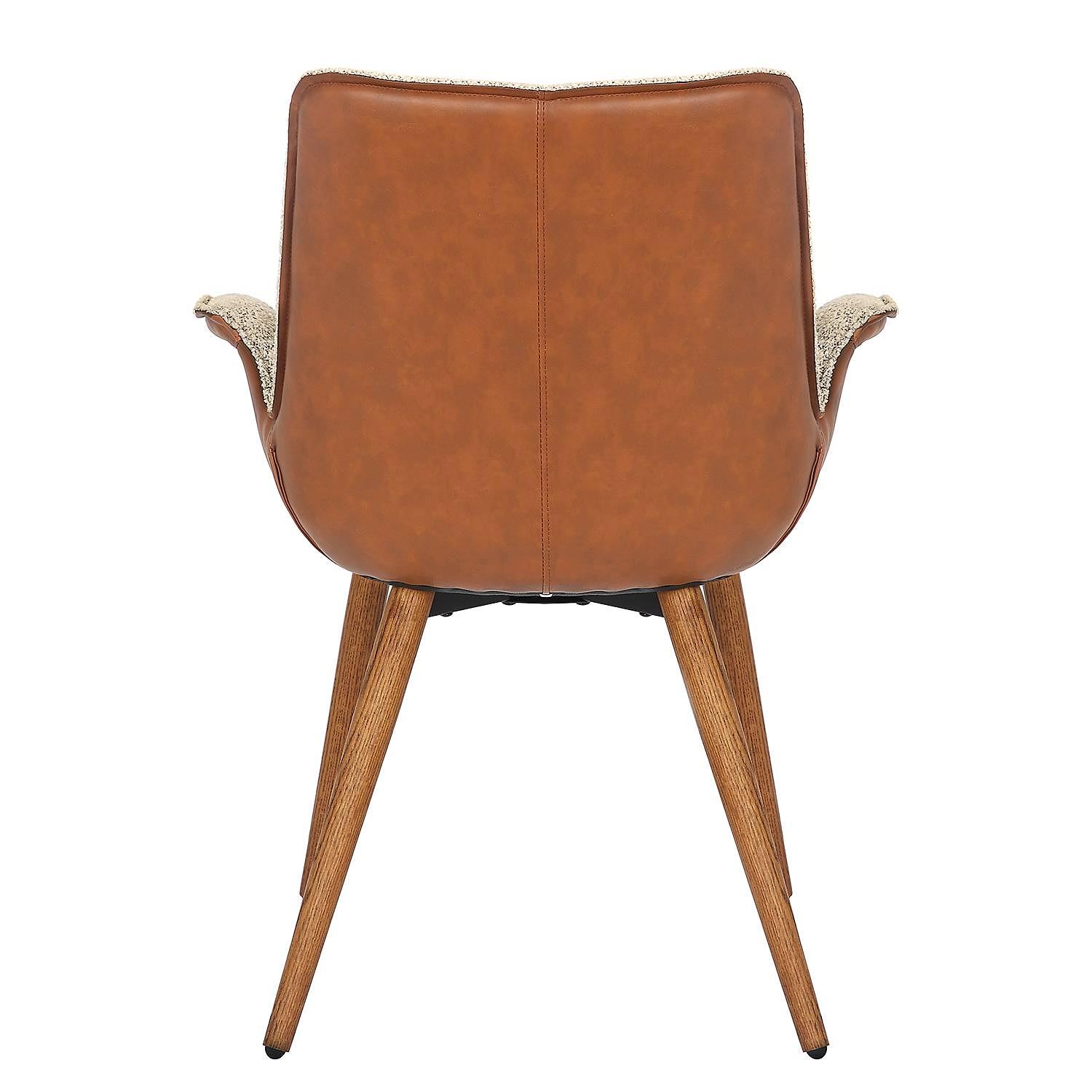 Upholstered Chair Throne White Brown 3