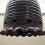 Vintage Pendant Lamp Ceramic Brown 1960s 2