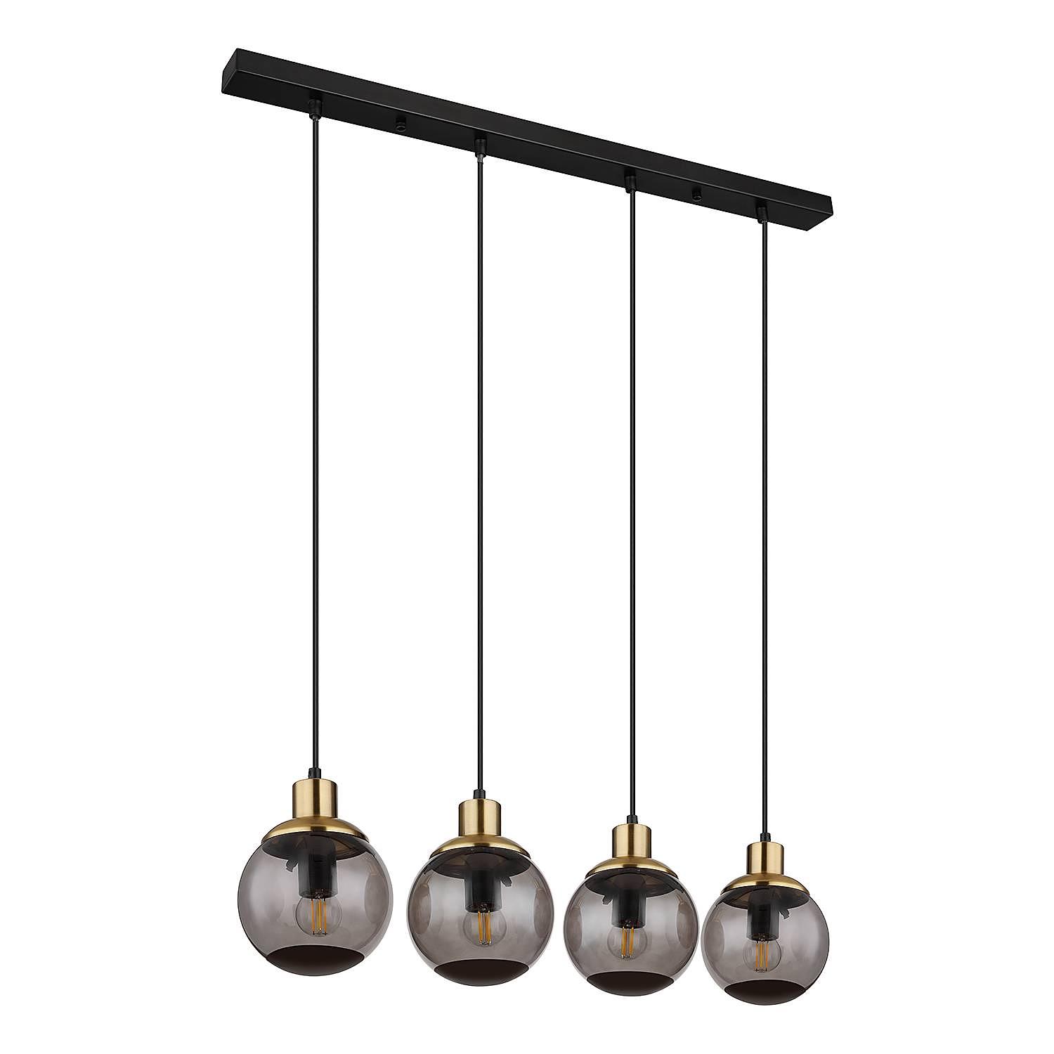 Potter Pendelleuchte Farbglas Eisen 4-flammig 3