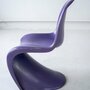 5x Vintage Verner Panton Stuhl Kunststoff Violett 7
