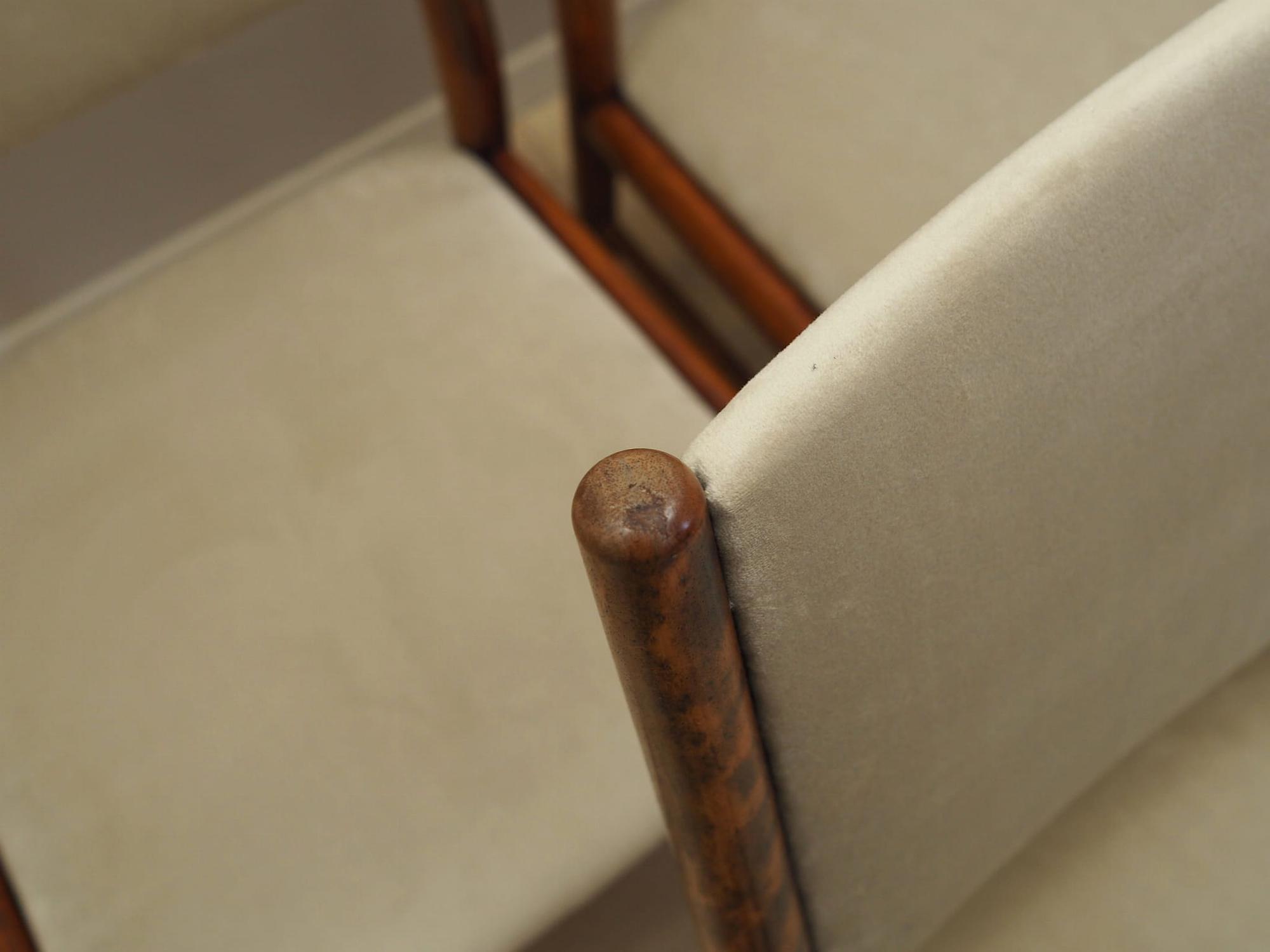 Set of six Mahogany chairs 1970s 3