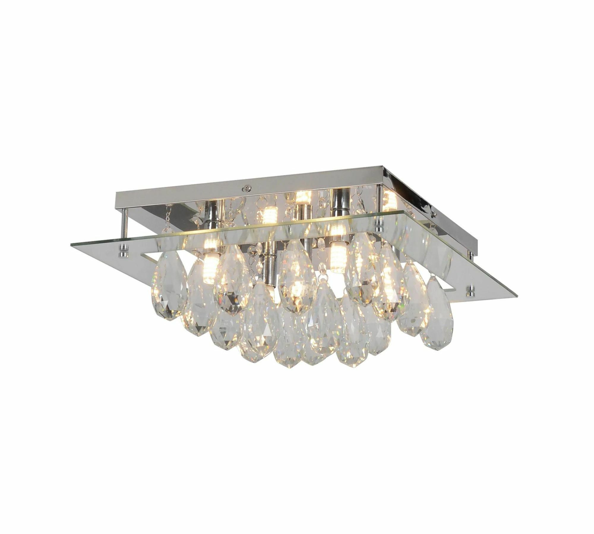 LED Deckenleuchte Edelstahl Silber 1