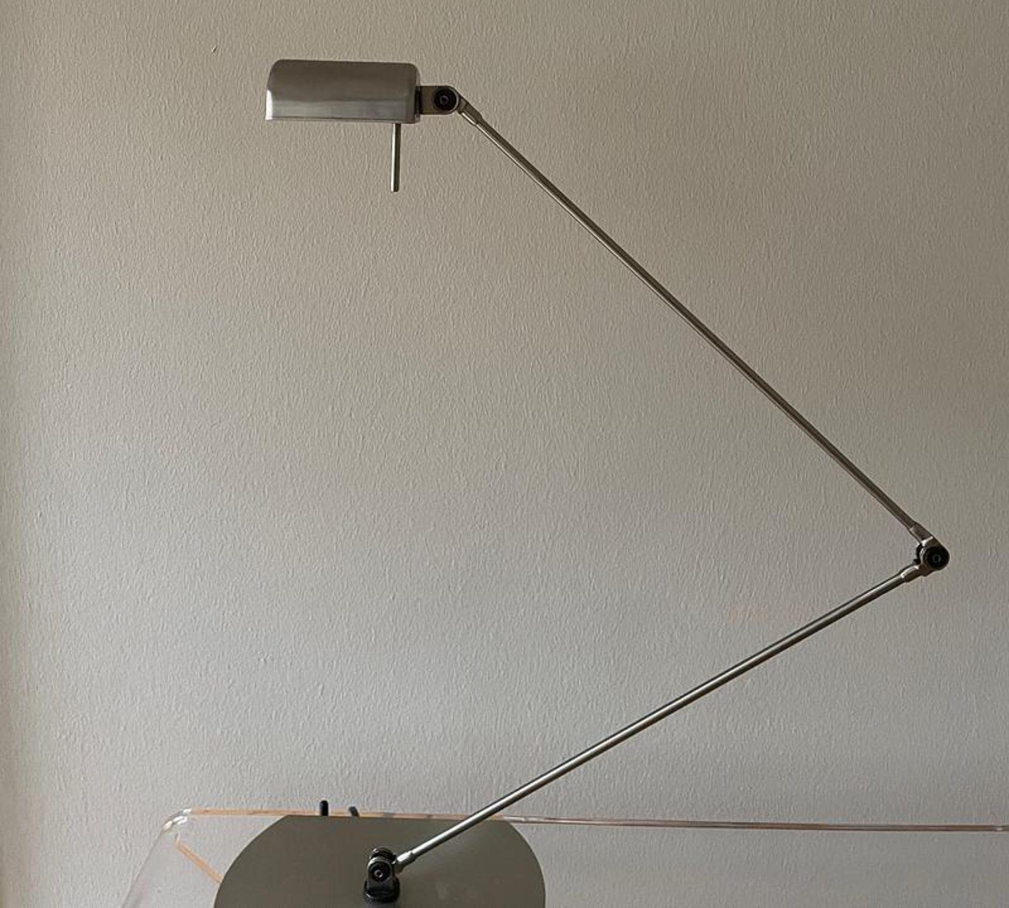 2x Vintage Daphne Tavolo LED Tischleuchte Nickel Silber 2