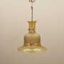 Pendant lamp glass metal gold 1960s 1