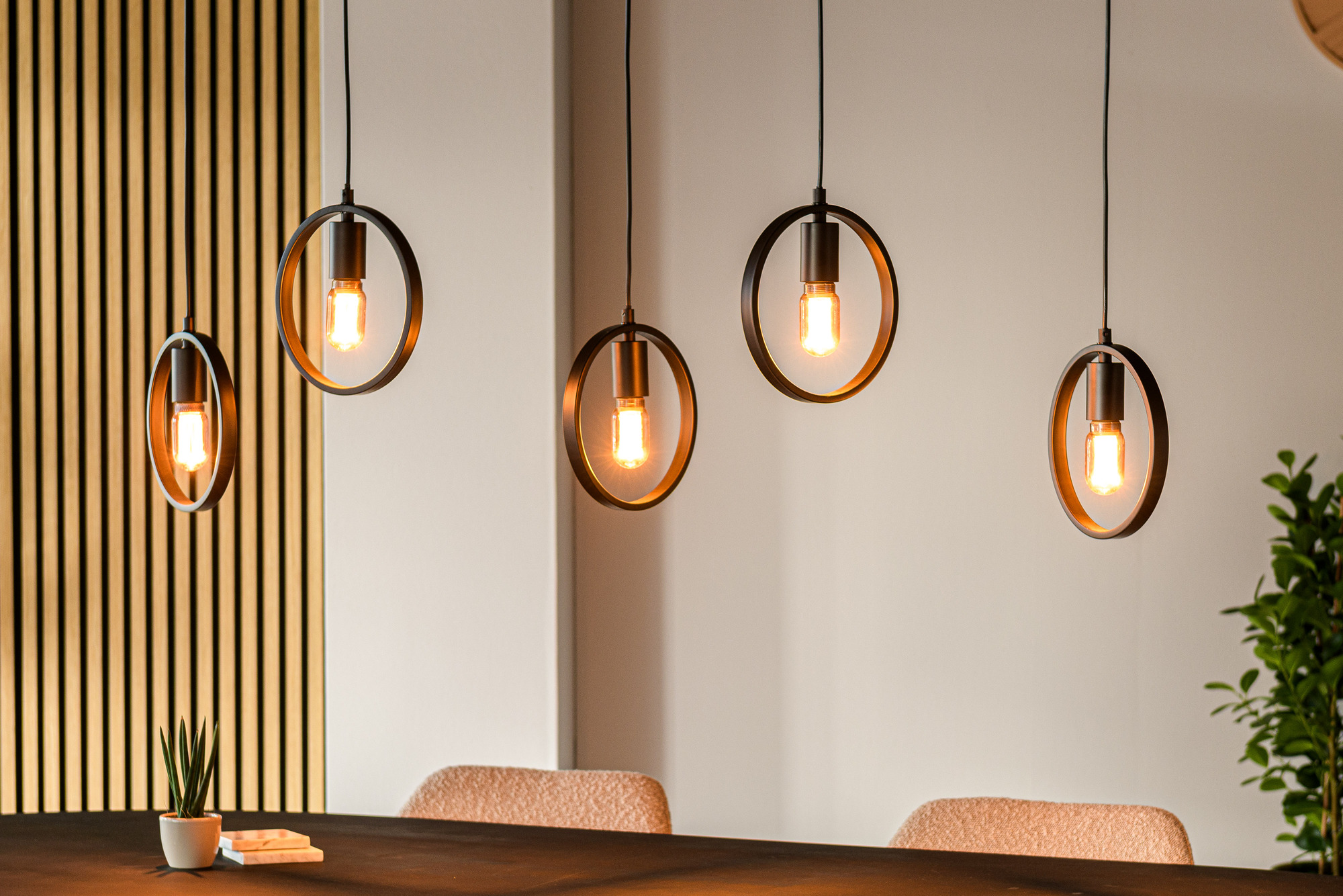 Pendant light 5-light Metal Black 1