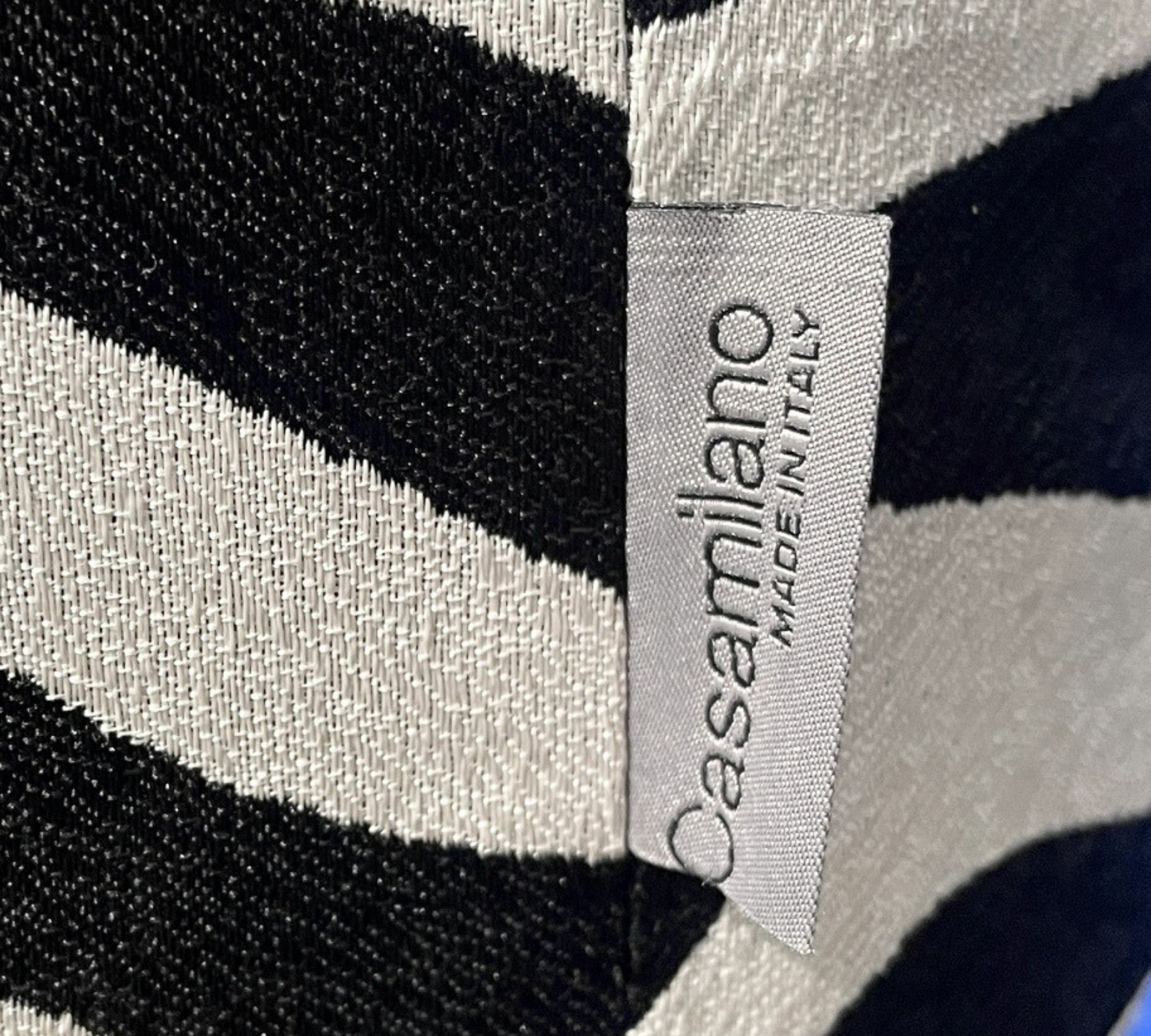 Pouf Textil Schwarz Weiß Gemustert 5