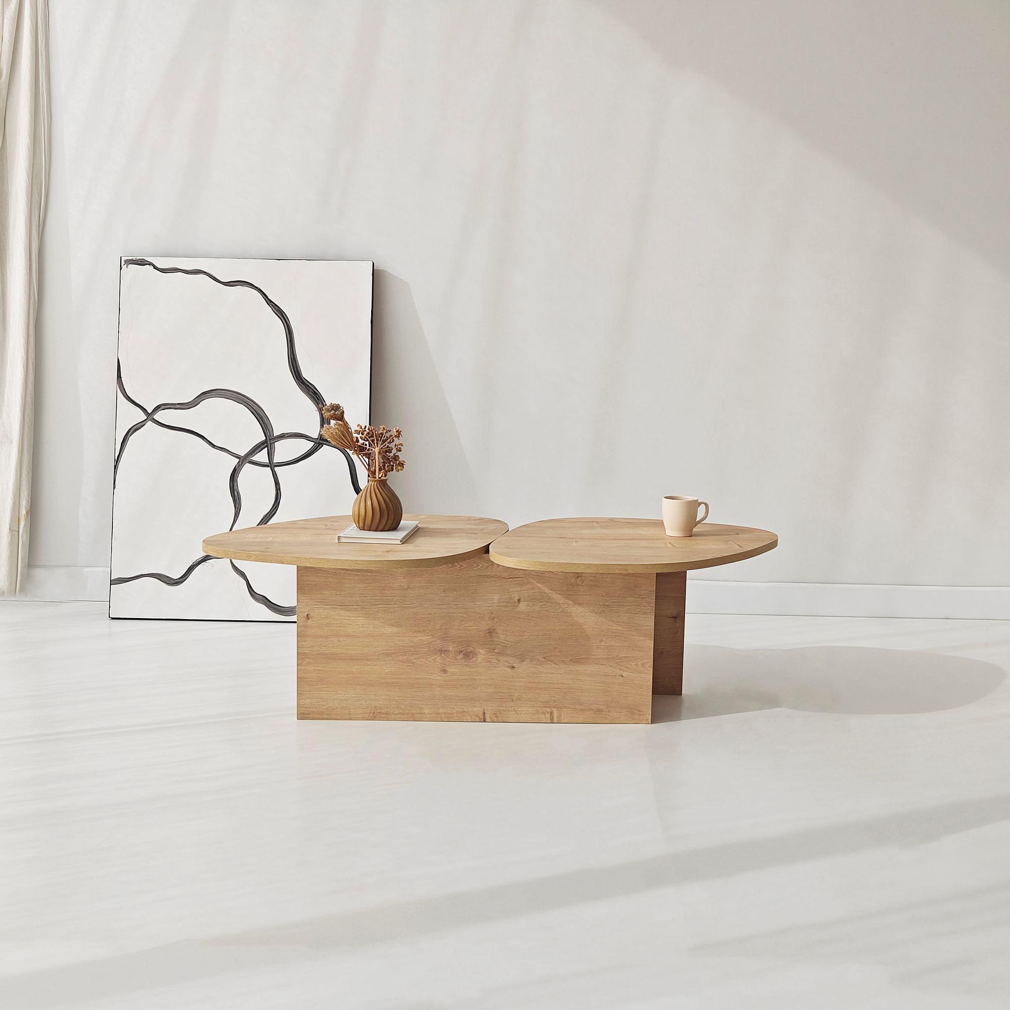 Stones Tavolino effetto rovere naturale 2