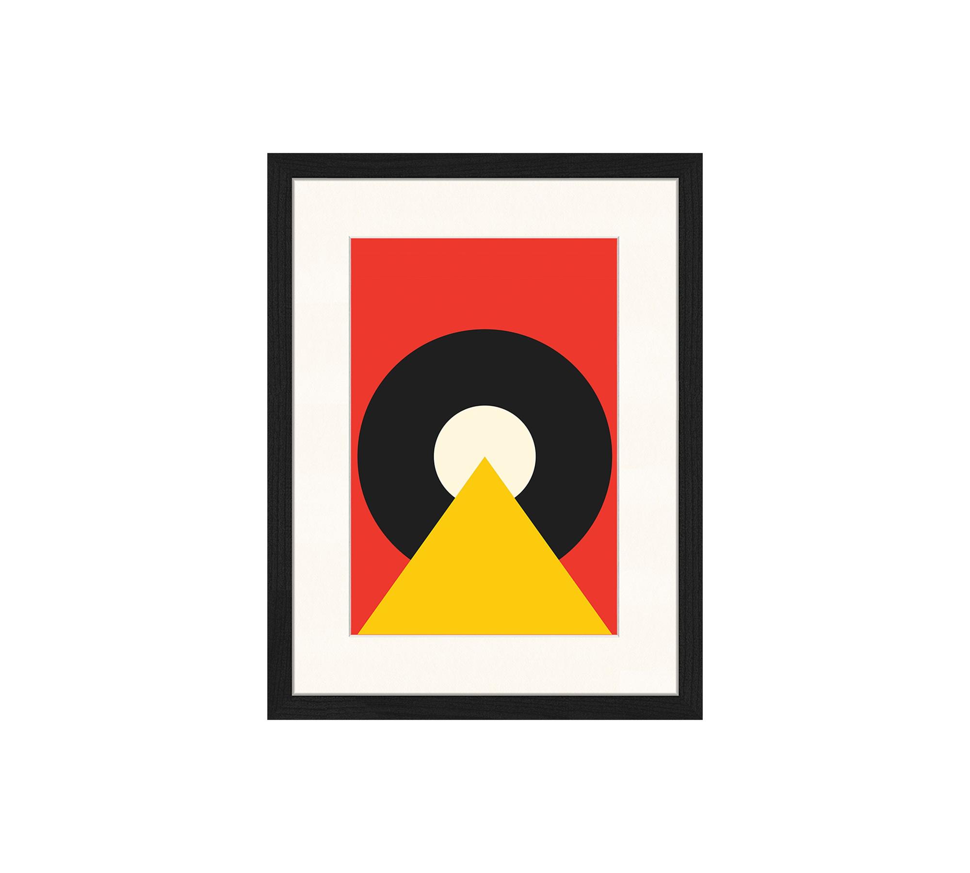 Bauhaus Sunrise CD Art Print with Frame Multicolor 0